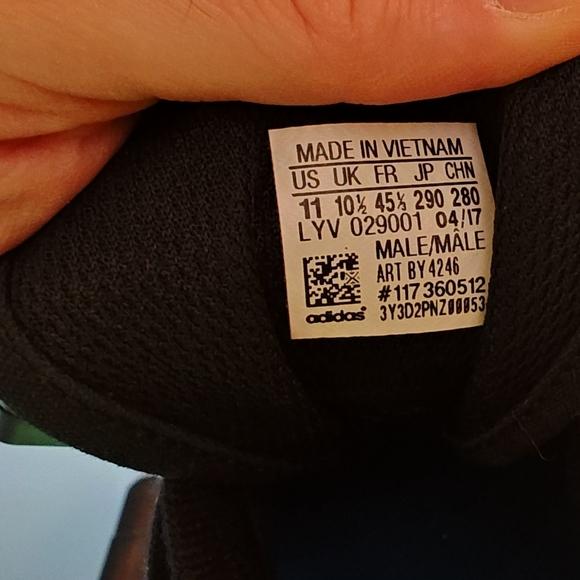 Adidas Matchcourt High RX Triple Black, Size 11 - New Without Tags - Picture 3 of 5